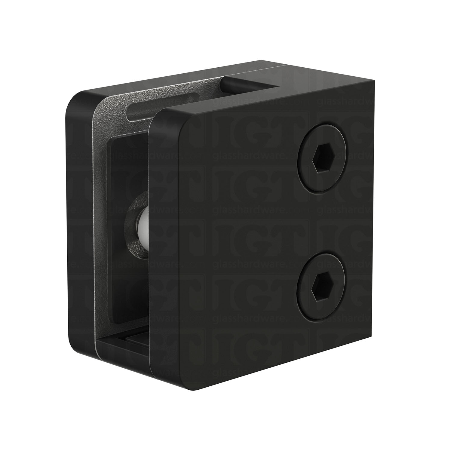 Glass Clamp for Square Post - Matte Black - Image 2