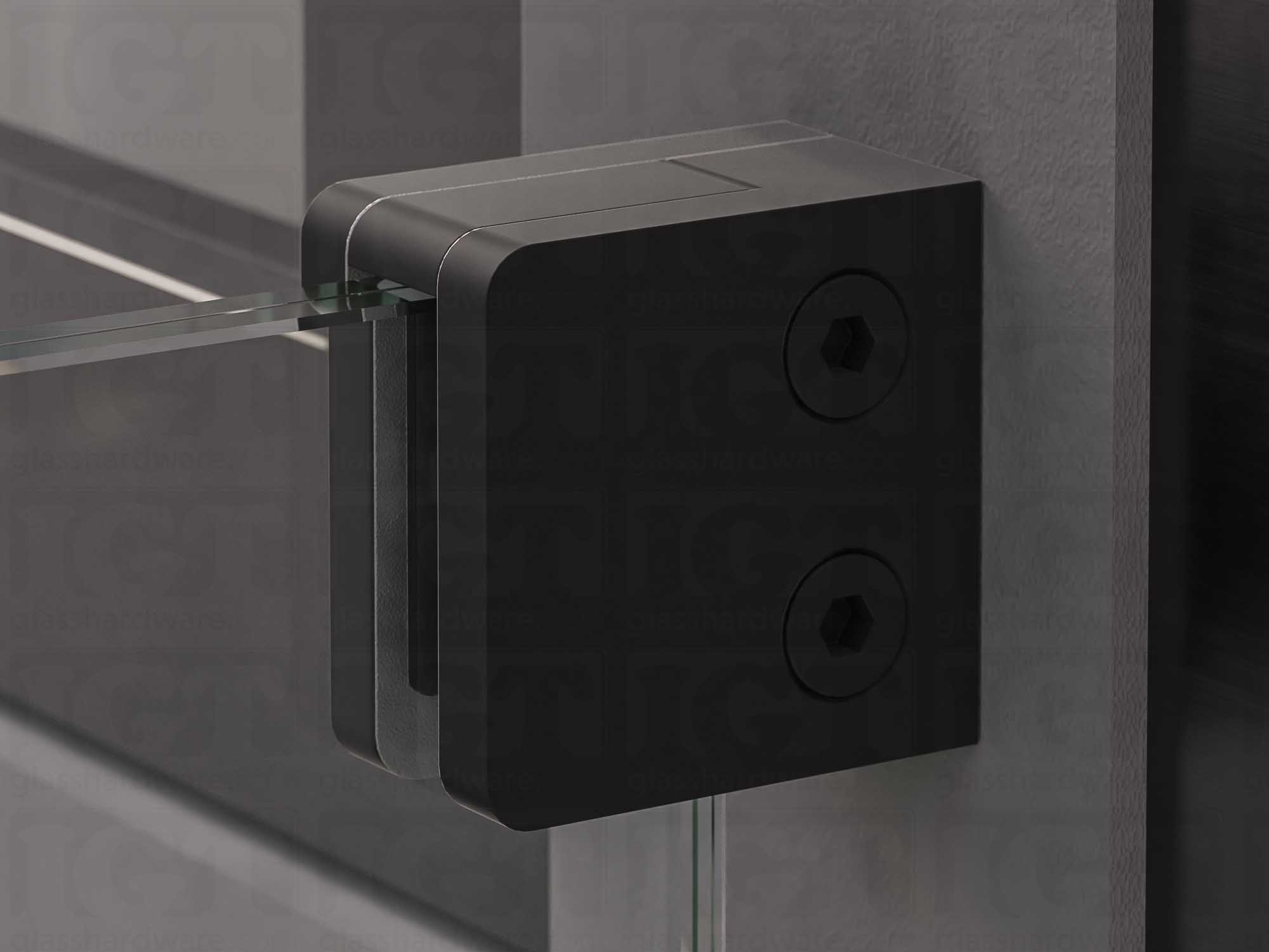 Glass Clamp for Square Post - Matte Black - Image 5