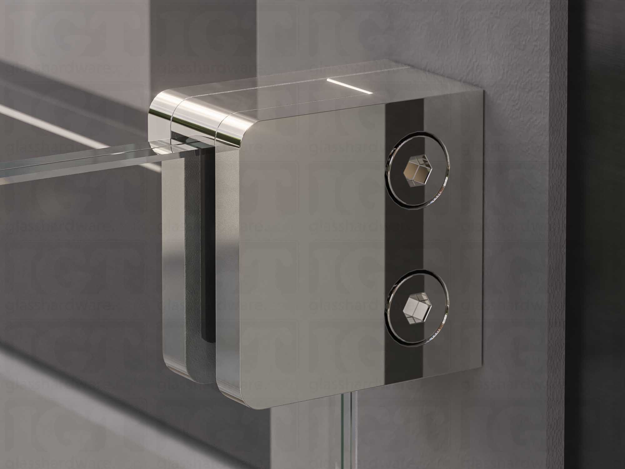 Glass Clamp for Square Post - Polished Stainless - Image 5