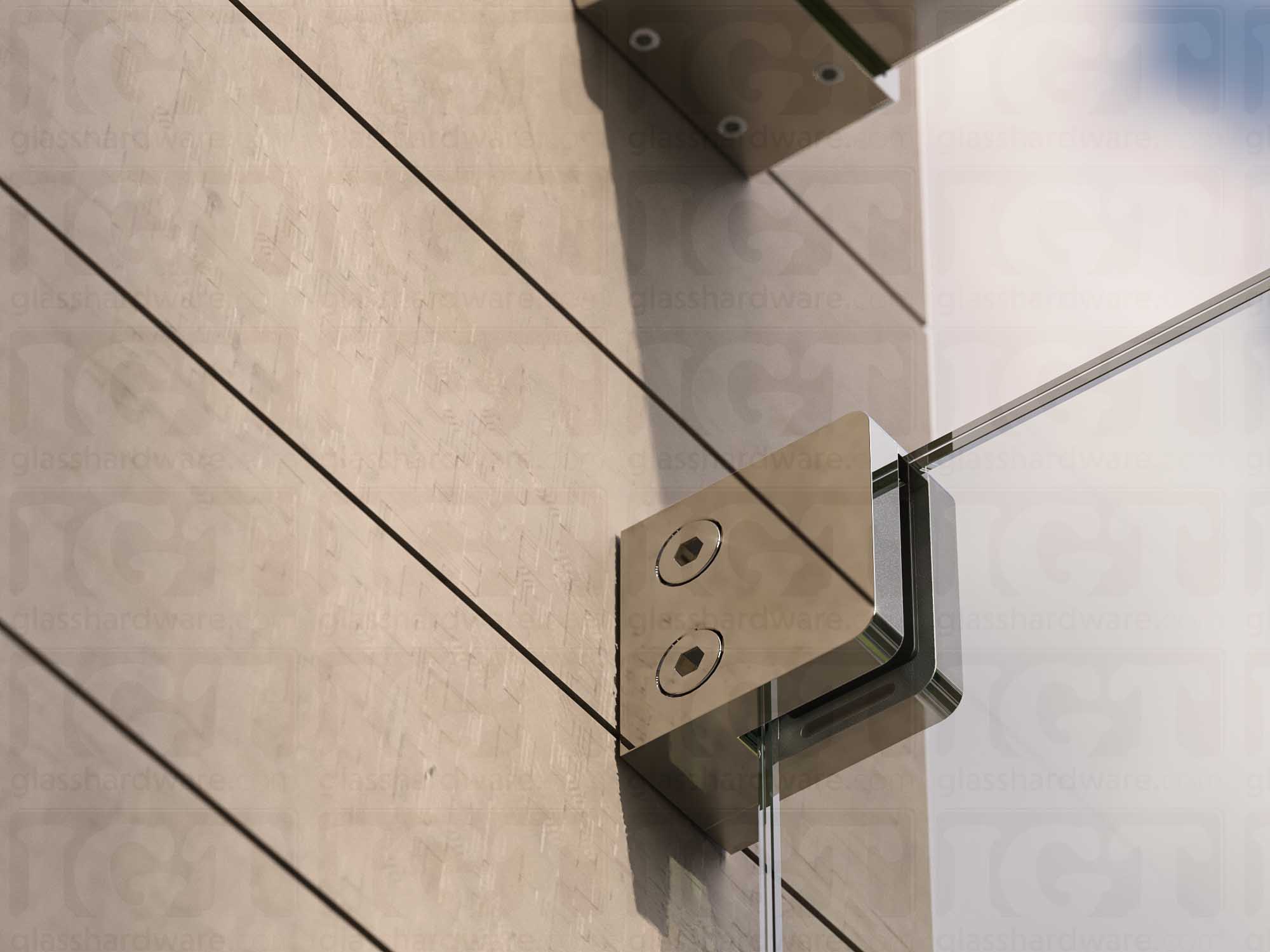 Glass Clamp for Square Post - Polished Stainless - Image 6