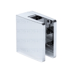 Heavy Duty Glass Clamp (Flat) for  1/2″- 9/16″ Glass  – Polished Stainless