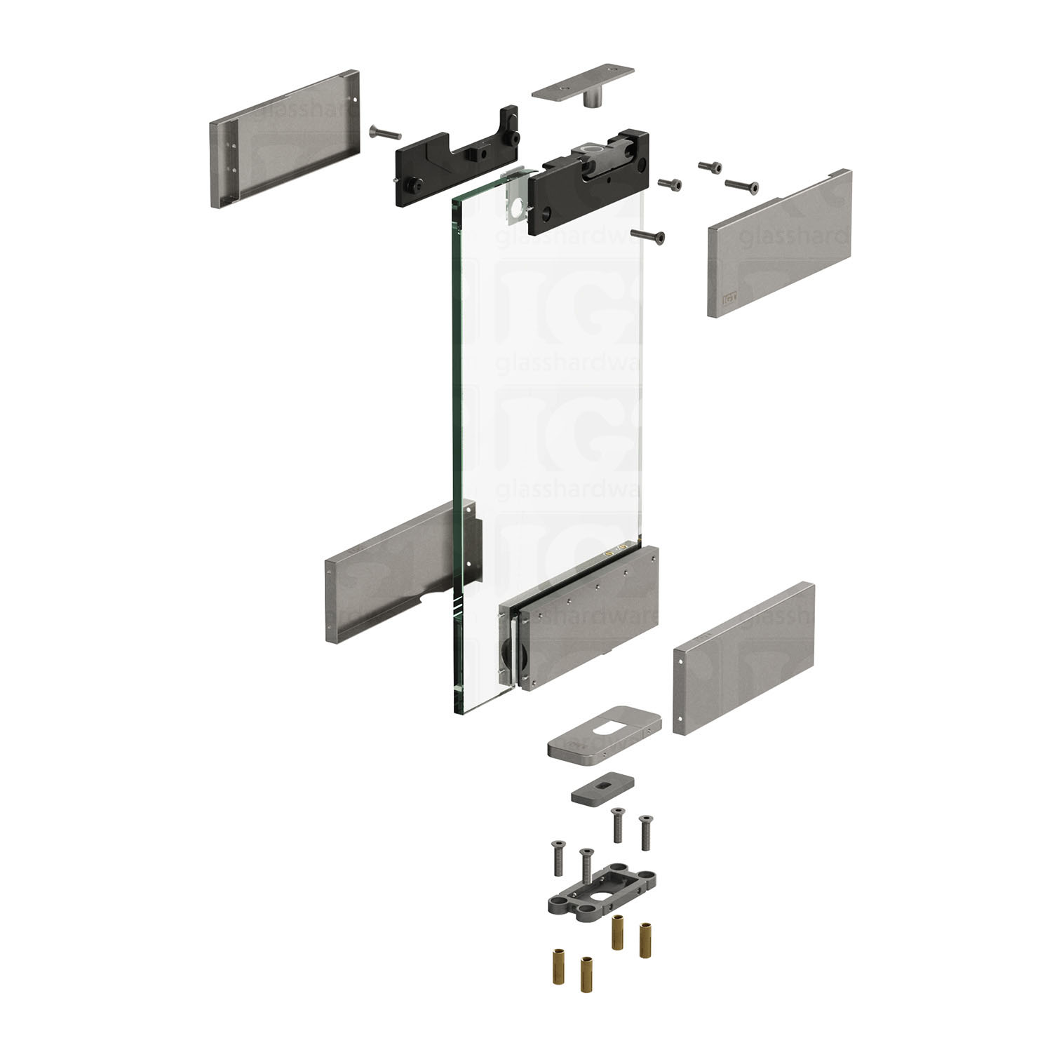 Hydraulic Patch Fitting Kit (Hold Open) - Brushed Stainless - Image 6