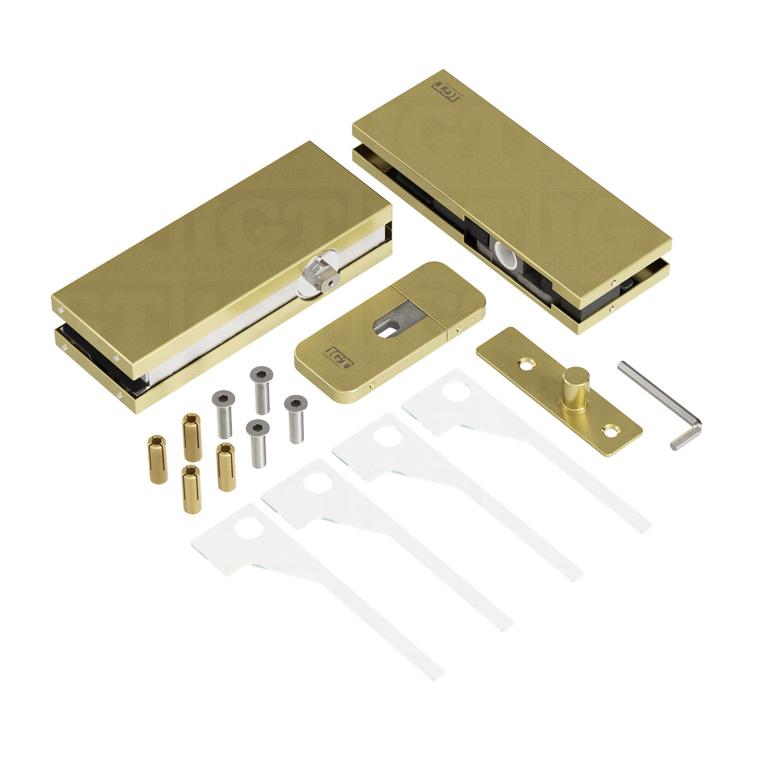 Hydraulic Patch Fitting Kit (Hold Open) - Gold Brushed