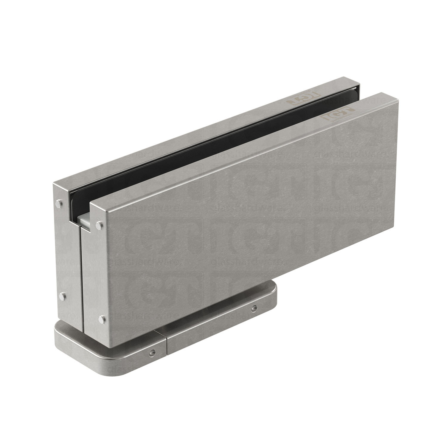 Bottom Hydraulic Patch 90º Hold Open - Brushed Stainless - Image 2