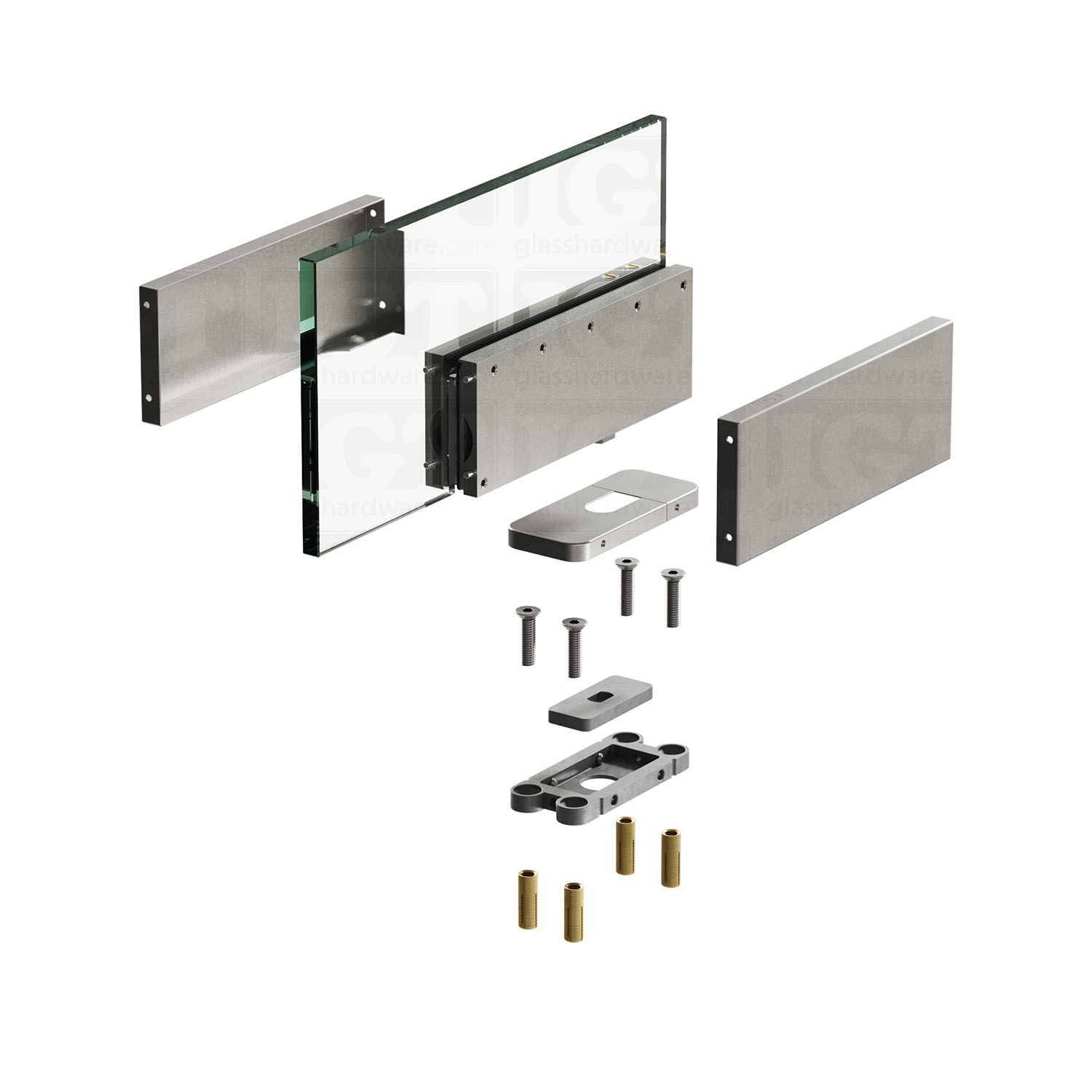 Bottom Hydraulic Patch 90º Hold Open - Brushed Stainless - Image 7