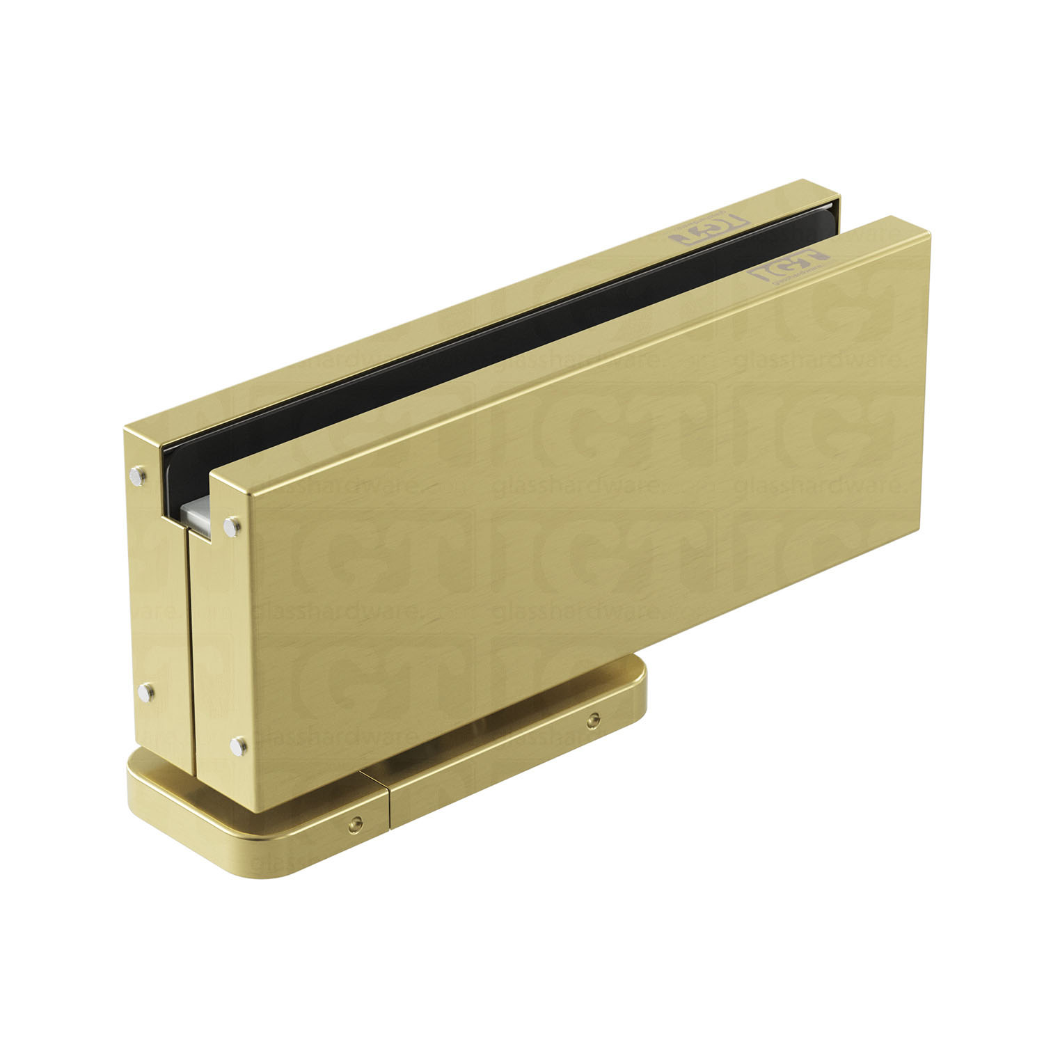 Bottom Hydraulic Patch 90º Hold Open - Gold Brushed - Image 2