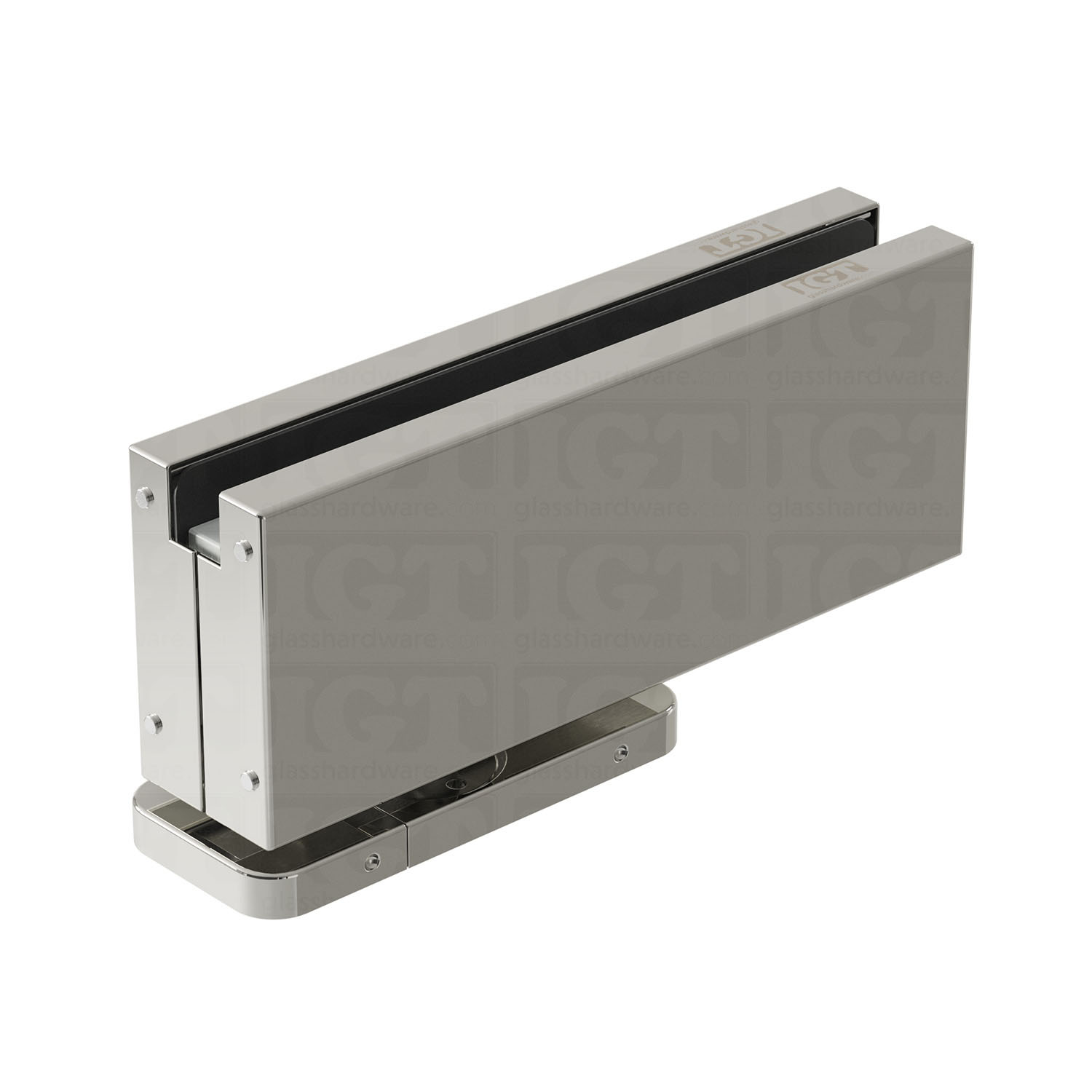 Bottom Hydraulic Patch 90º Hold Open - Polished Stainless - Image 2
