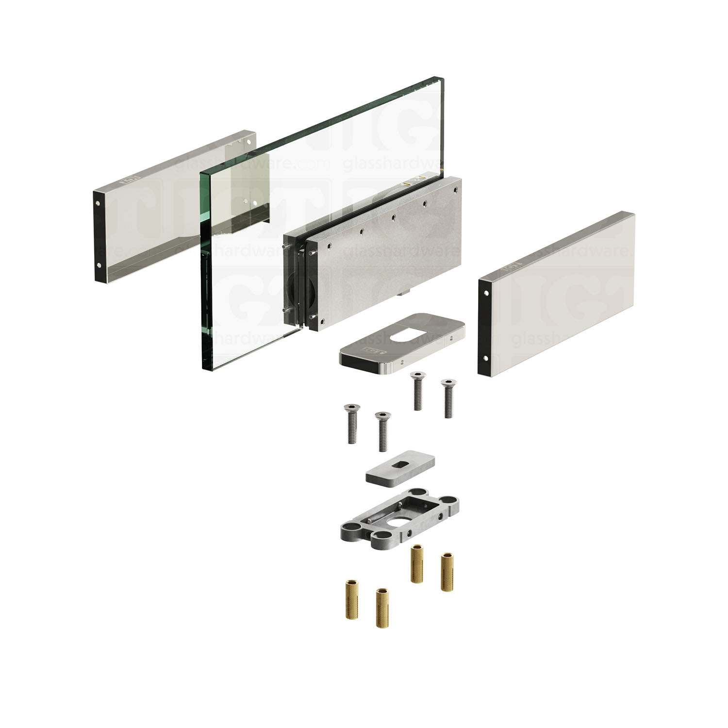 Bottom Hydraulic Patch 90º Hold Open - Polished Stainless - Image 7