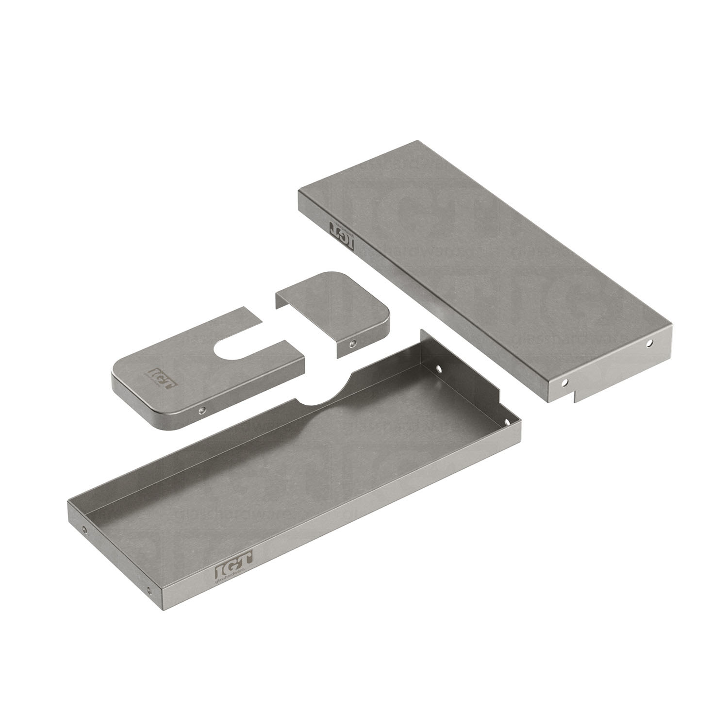 Replacement Covers for Bottom Hydraulic Patch Fitting - Brushed Stainless