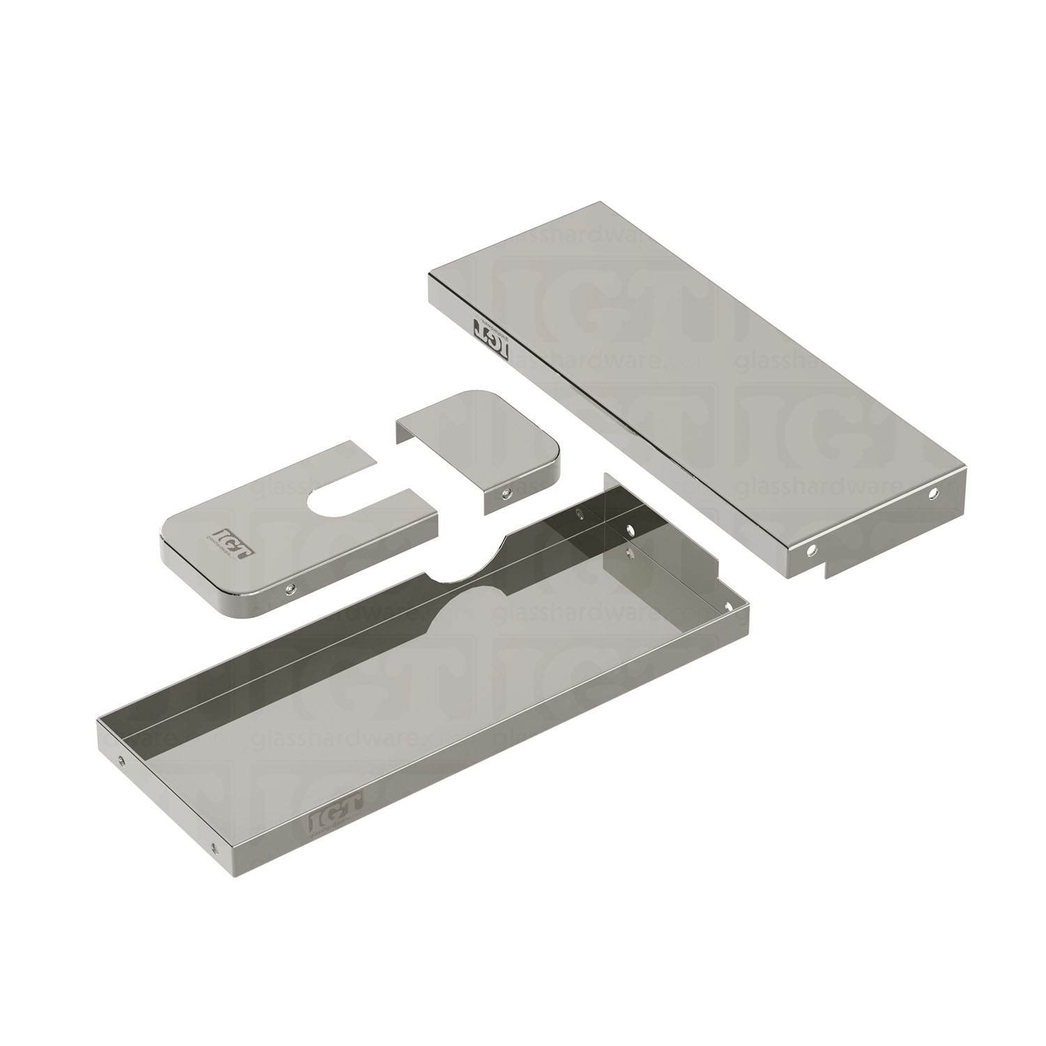 Replacement Covers for Bottom Hydraulic Patch Fitting - Polished Stainless