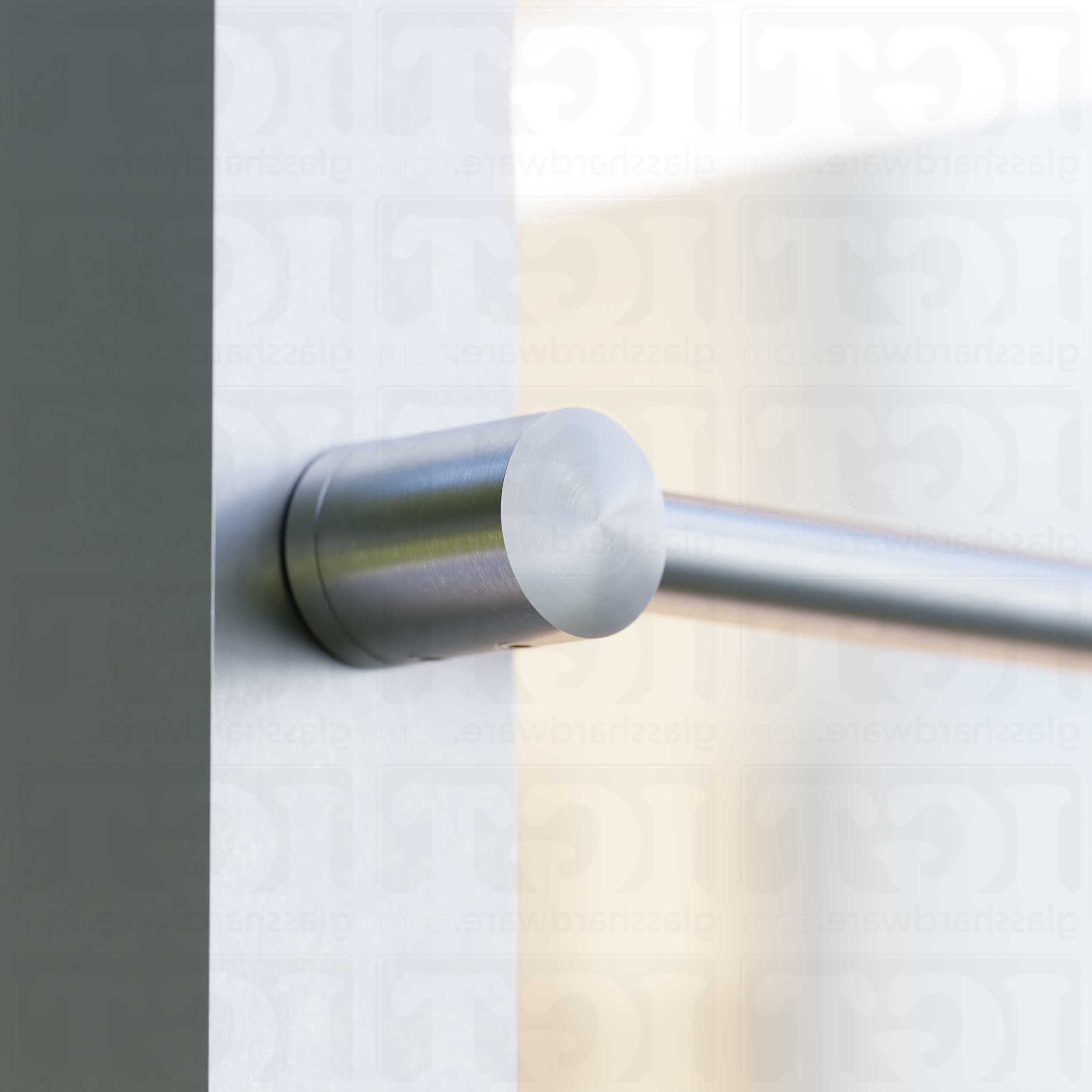 Blind-End Rod Connector for Square Post (Left Hand) - Brushed Stainless - Image 4