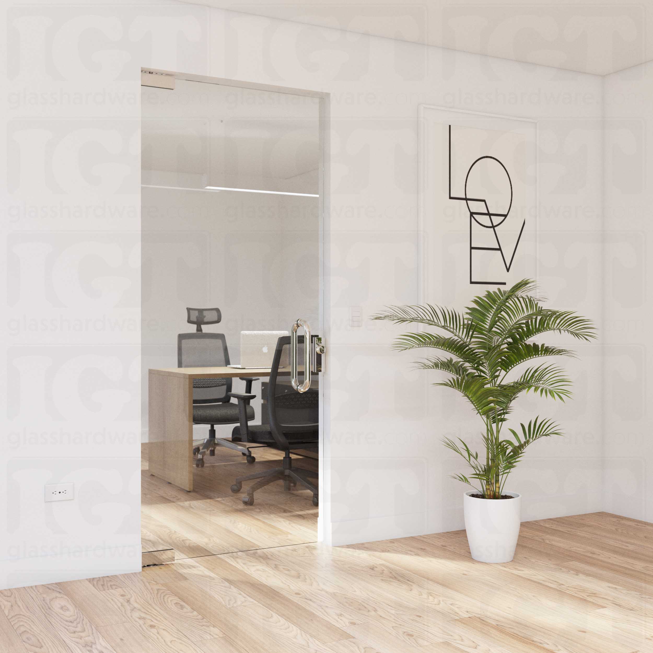 IGT Center Patch Lock - Polished Stainless - Image 3