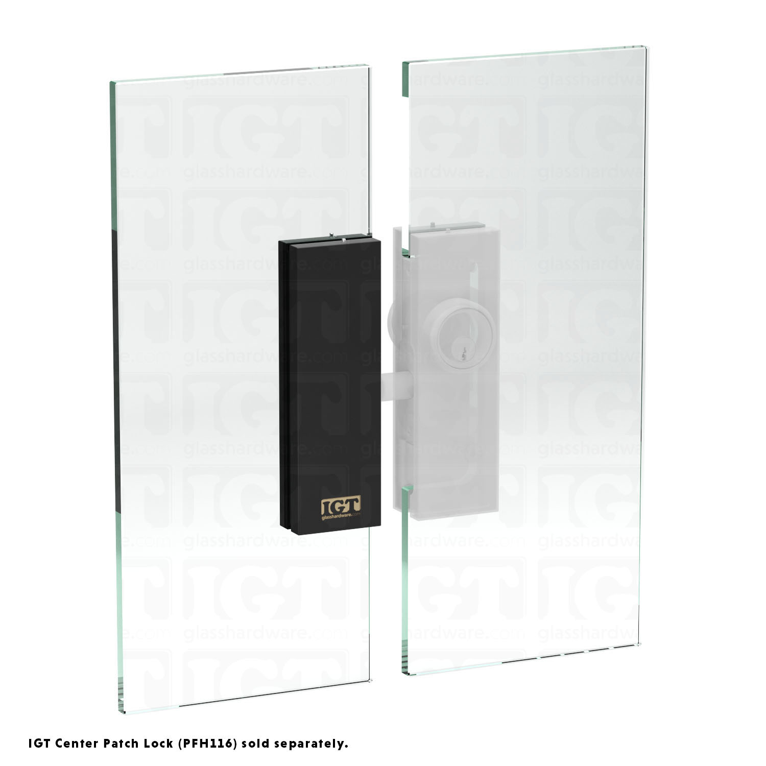 Sidelite and Glass Door Keeper for IGT Center Patch Lock - Matte Black - Image 6