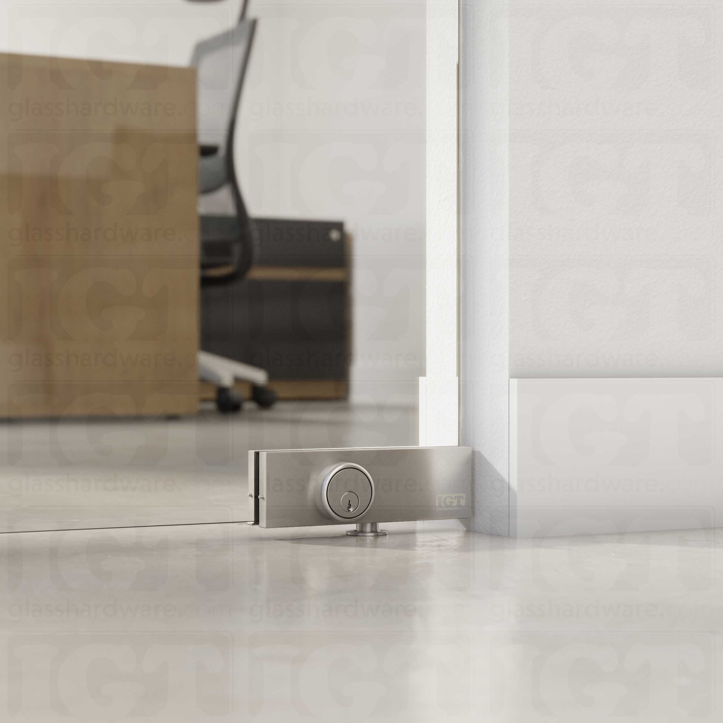 IGT Top and Bottom Patch Lock - Brushed Stainless - Image 3