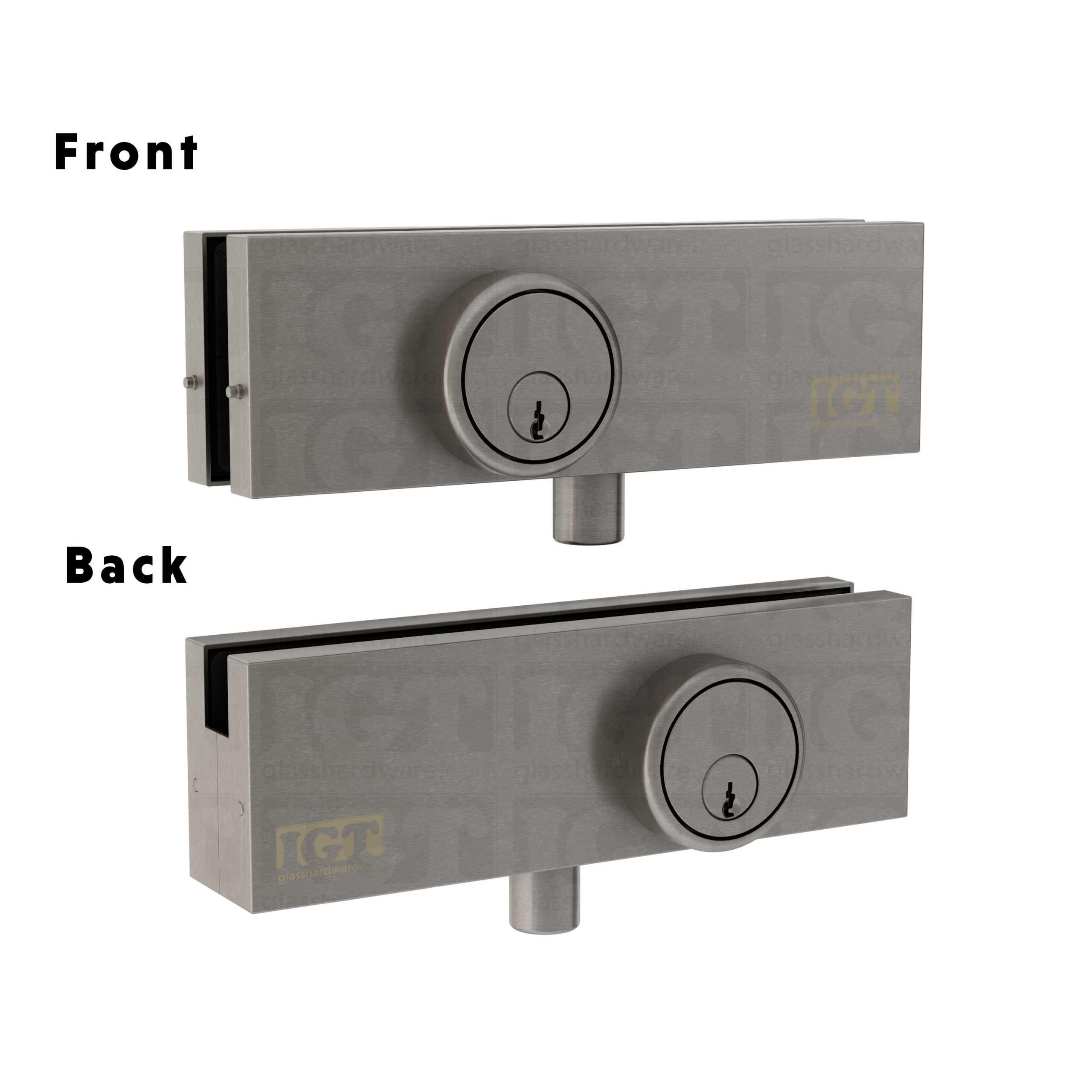 IGT Top and Bottom Patch Lock - Brushed Stainless - Image 6