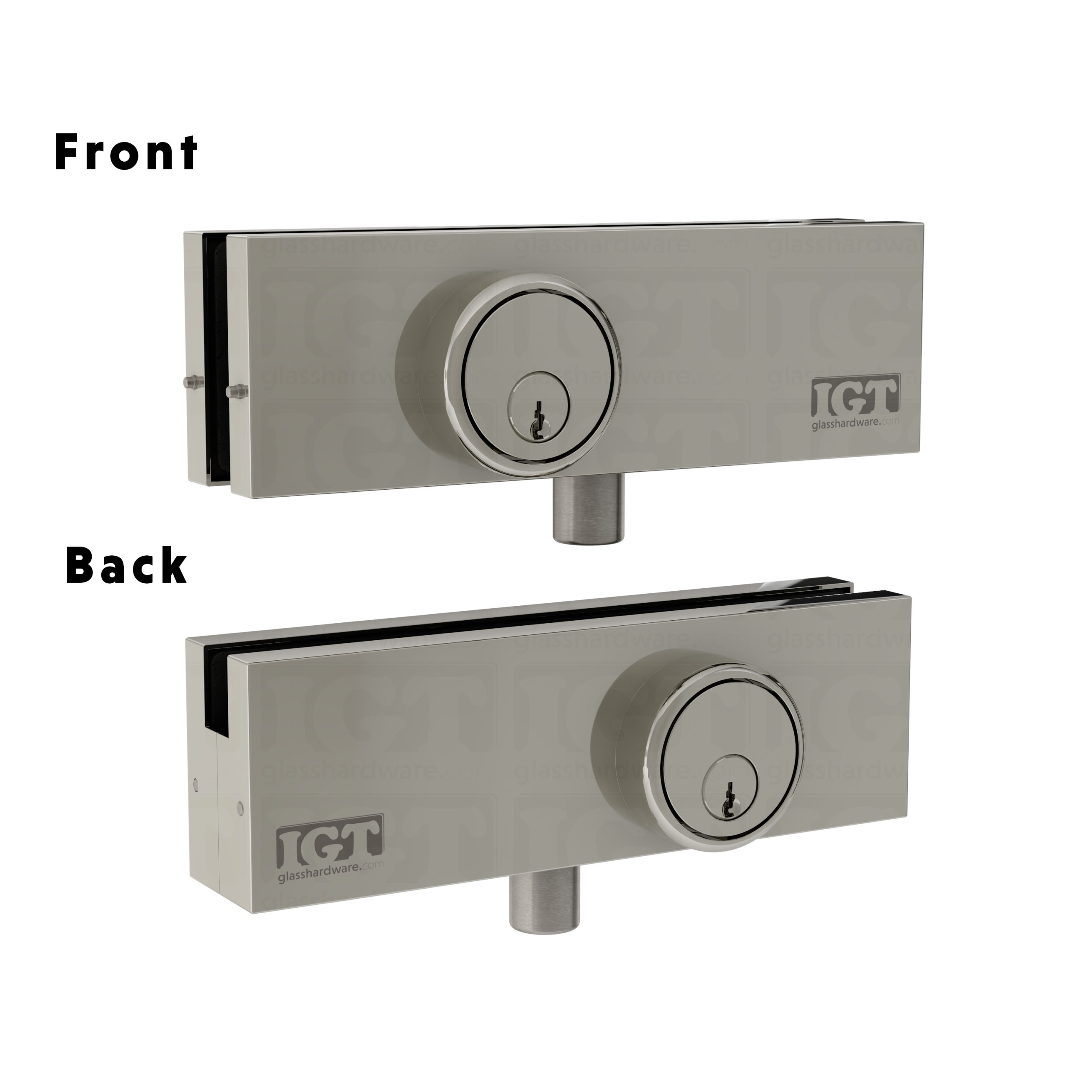 IGT Top and Bottom Patch Lock - Polished Stainless - Image 6