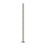 39 1/2″ Round Cable Railing Post – Brushed Stainless