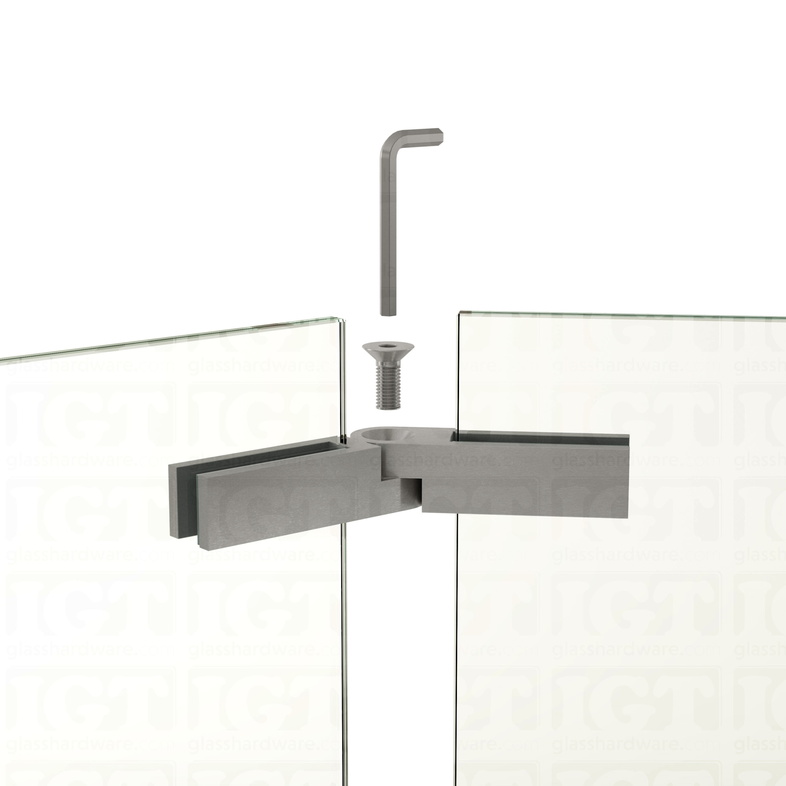 Adjustable Glass Bracing Clamp - Brushed Stainless - Image 8