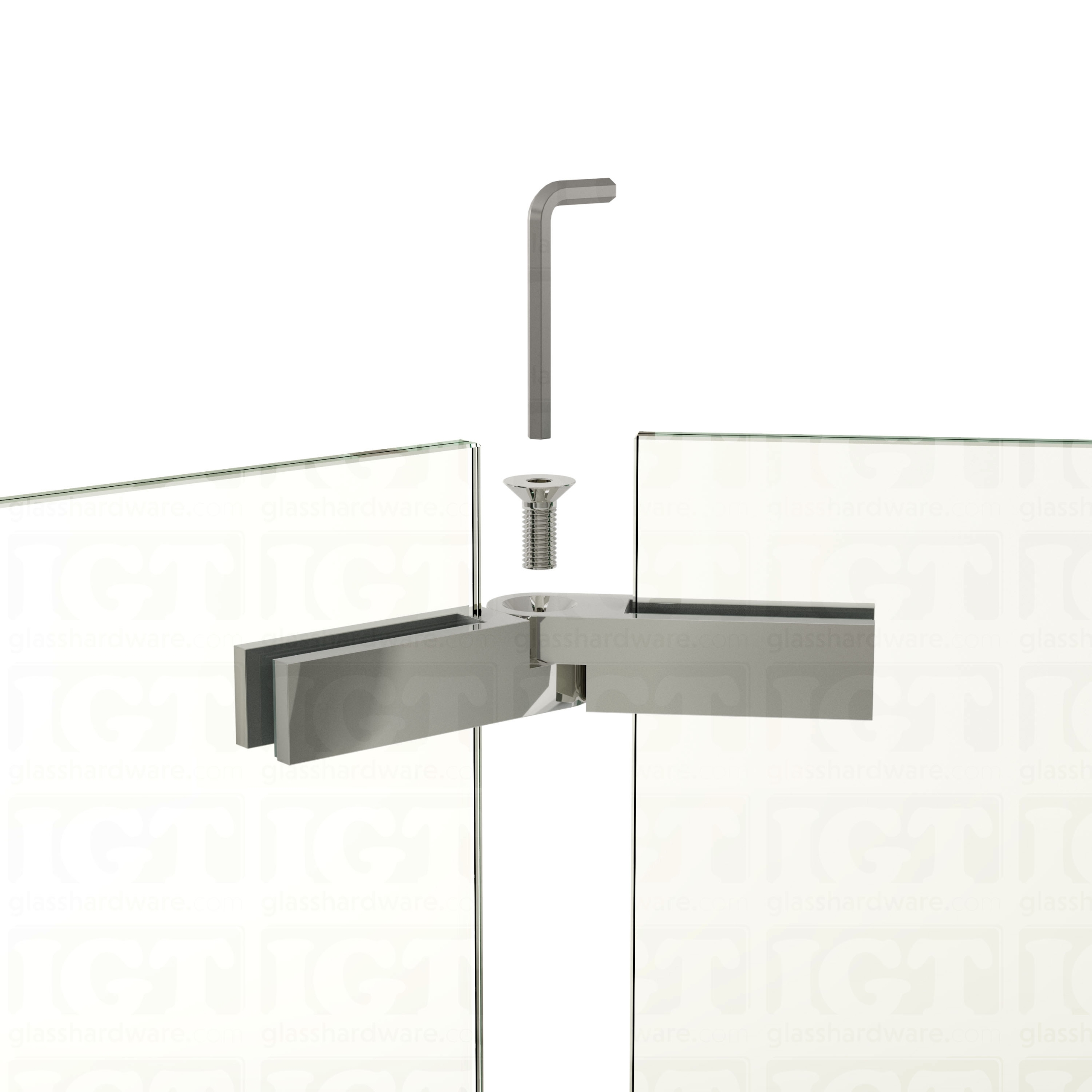 Adjustable Glass Bracing Clamp - Polished Stainless - Image 8