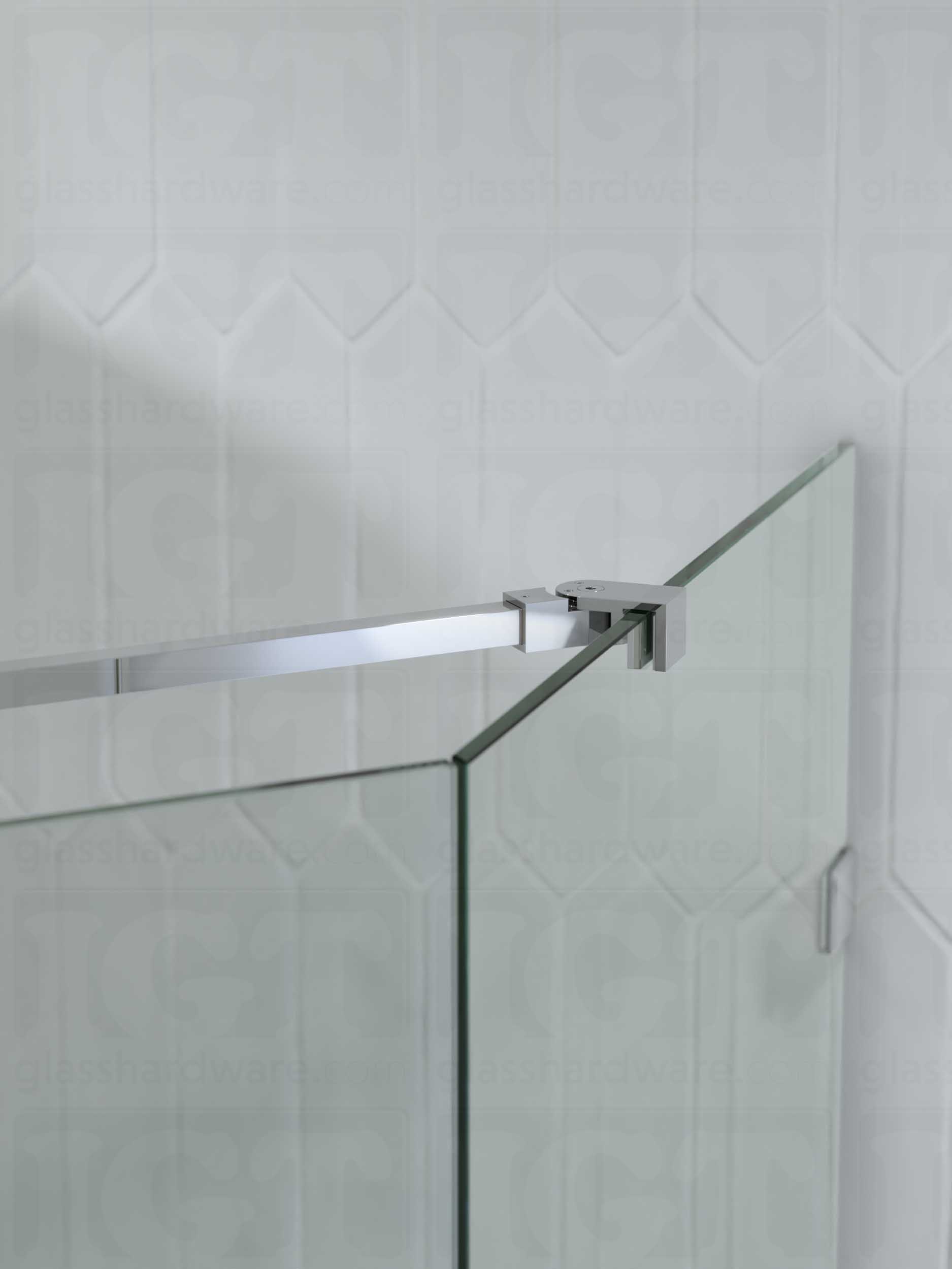 Glass Mount Adjustable Bracket for Support Bar - Chrome Polished - Image 5