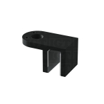 Glass Mount Adjustable Bracket for Support Bar – Matte Black