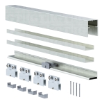 62″W x 76″H Bypass Sliding System – Brushed Nickel