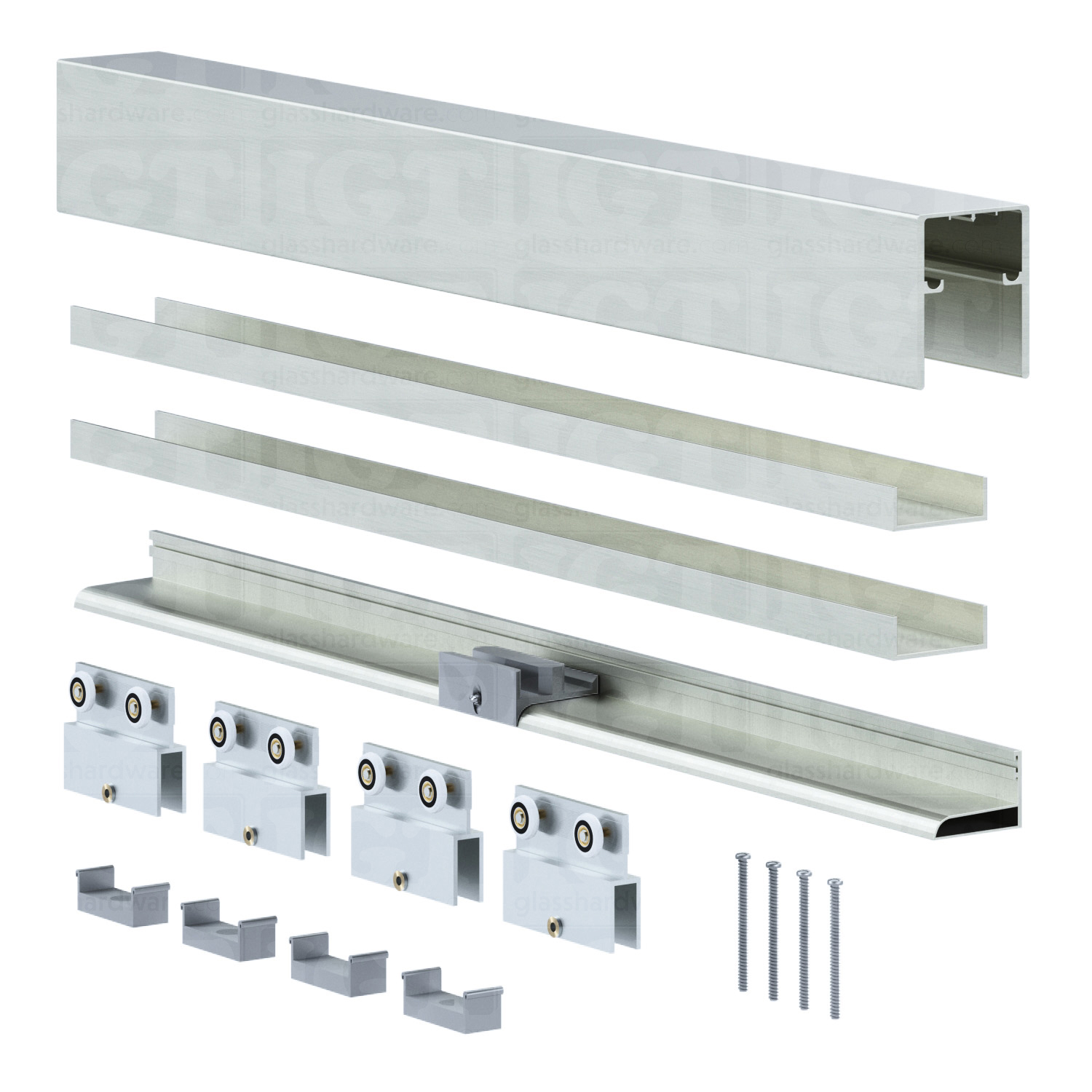 62"W x 64"H Bypass System - Brushed Nickel